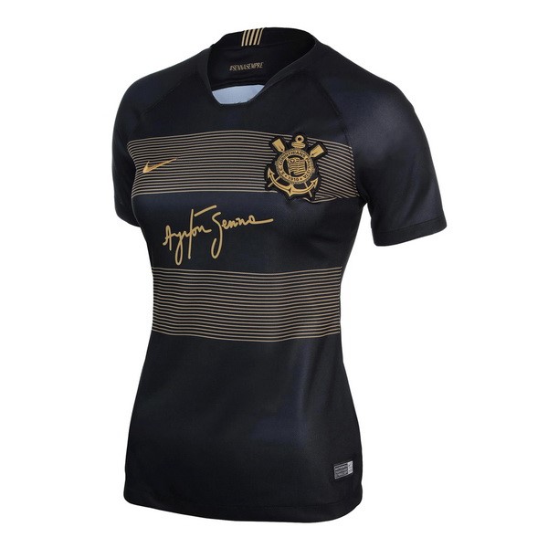 Camisetas Corinthians Paulista Tercera equipo Mujer 2018-19 Negro